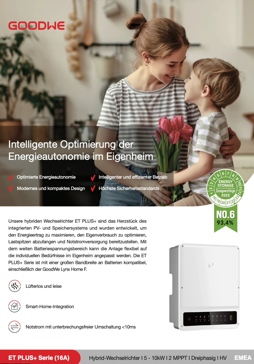 GoodWe GW10KN-ET PLUS+ (16A) 10kW Hybrid Wechselrichter - GE Design - Image 5
