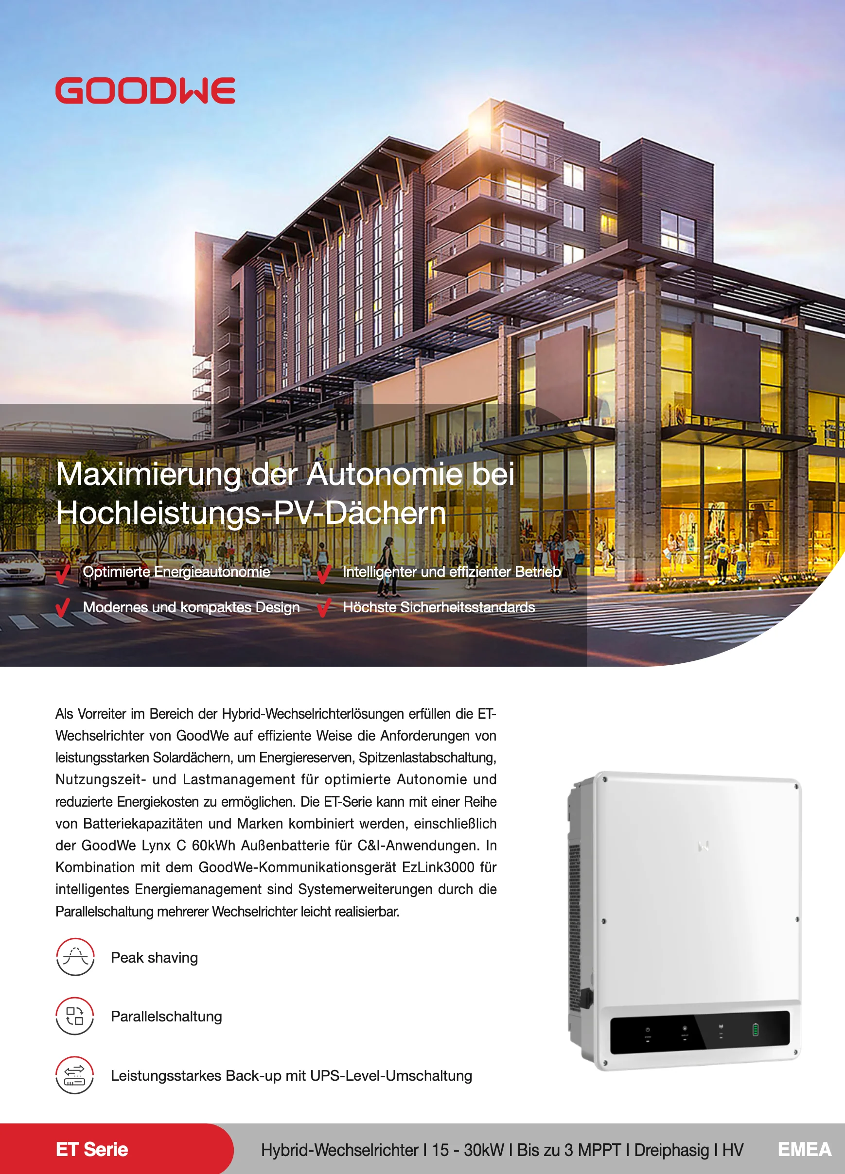 GoodWe GW20K-ET PLUS+ 20kW Hybrid Wechselrichter - Image 3